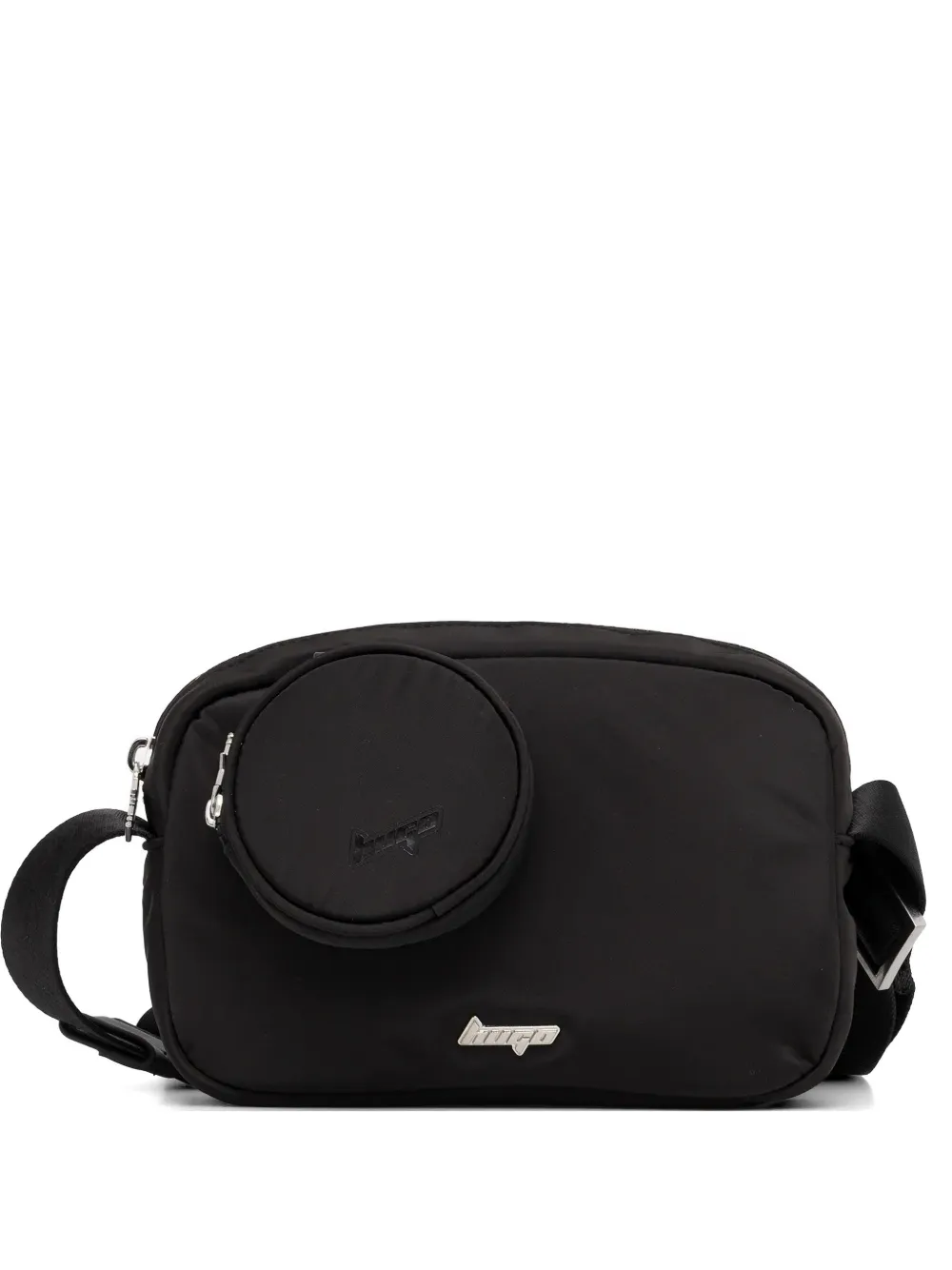 HUGO logo-plaque cross body bag - Nero