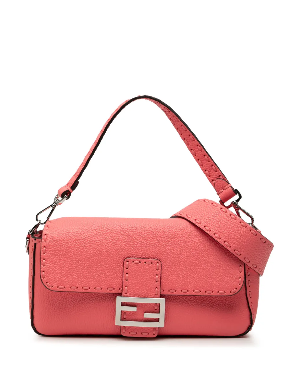 Fendi Pre-Owned Borsa a tracolla Selleria Baguette in pelle 2000-2010 - Rosa