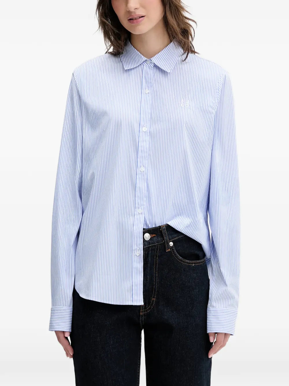 HUGO The Essential striped shirt - Blau