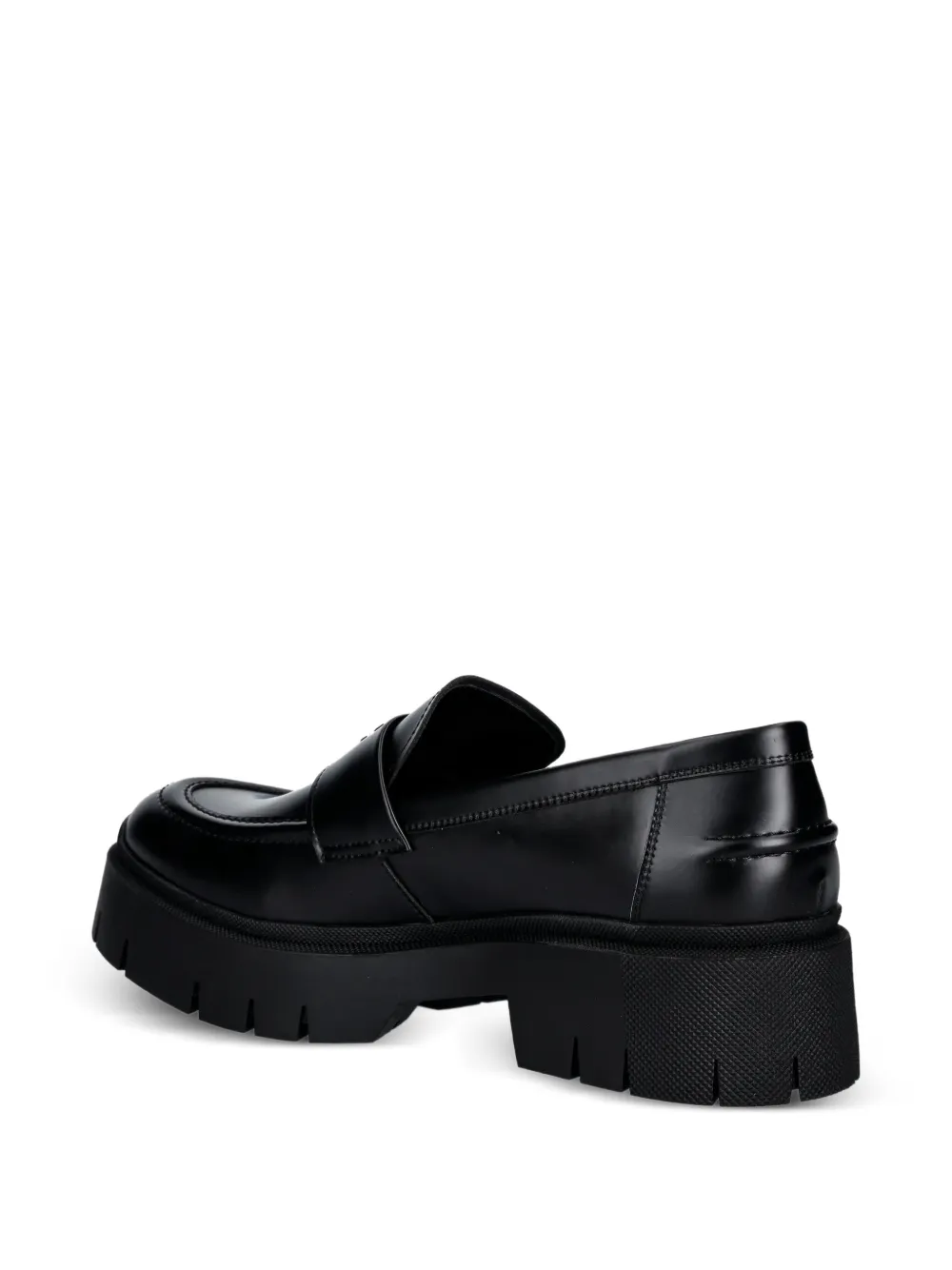 HUGO Kris loafers met plateauzool Zwart