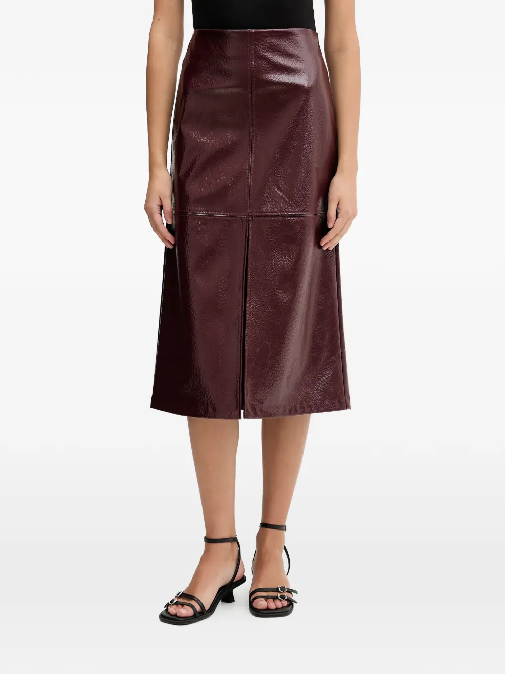 HUGO Rantasa panelled midi skirt - Rosso