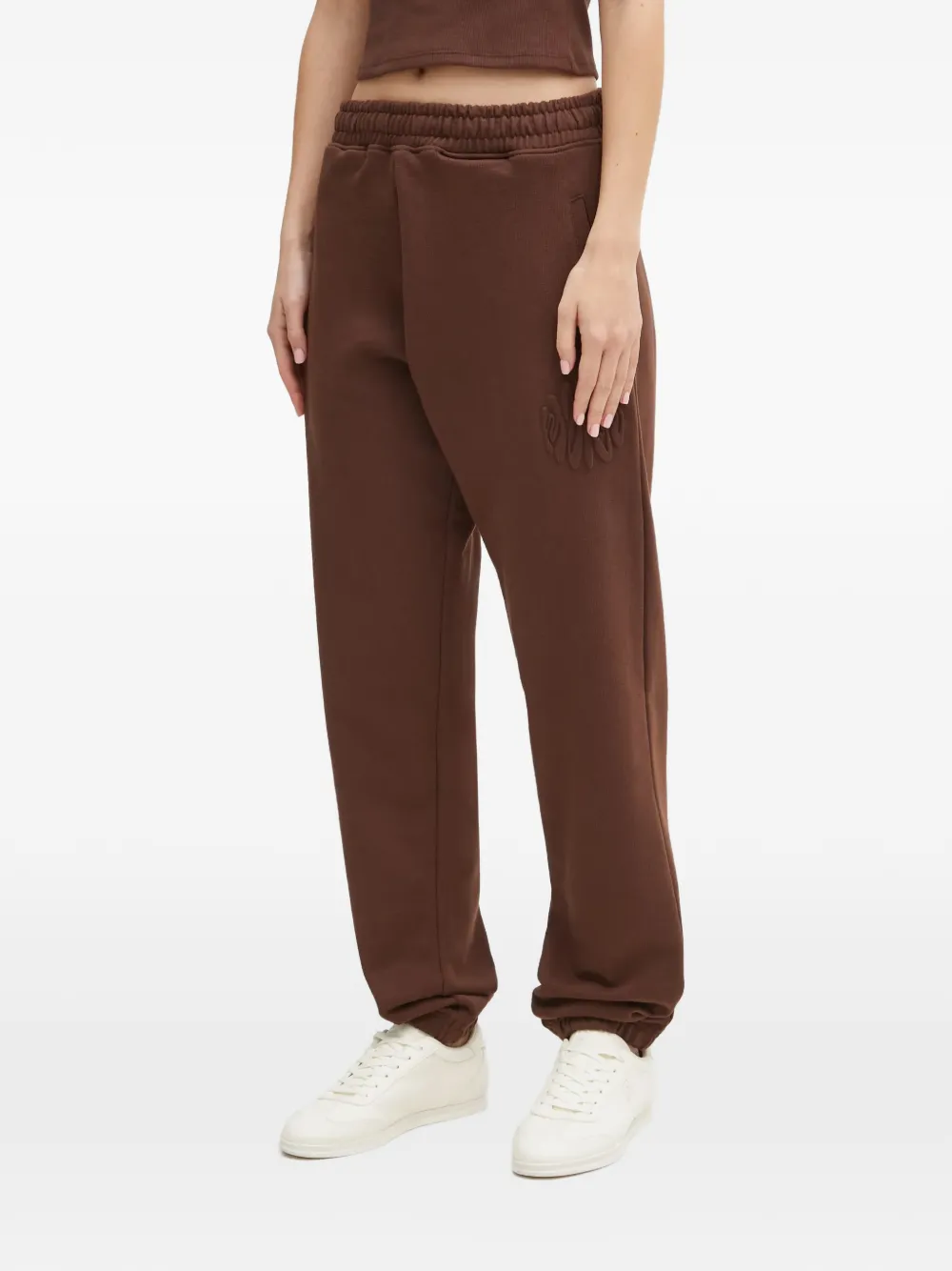 HUGO Naleisy embroidered track pants - Marrone