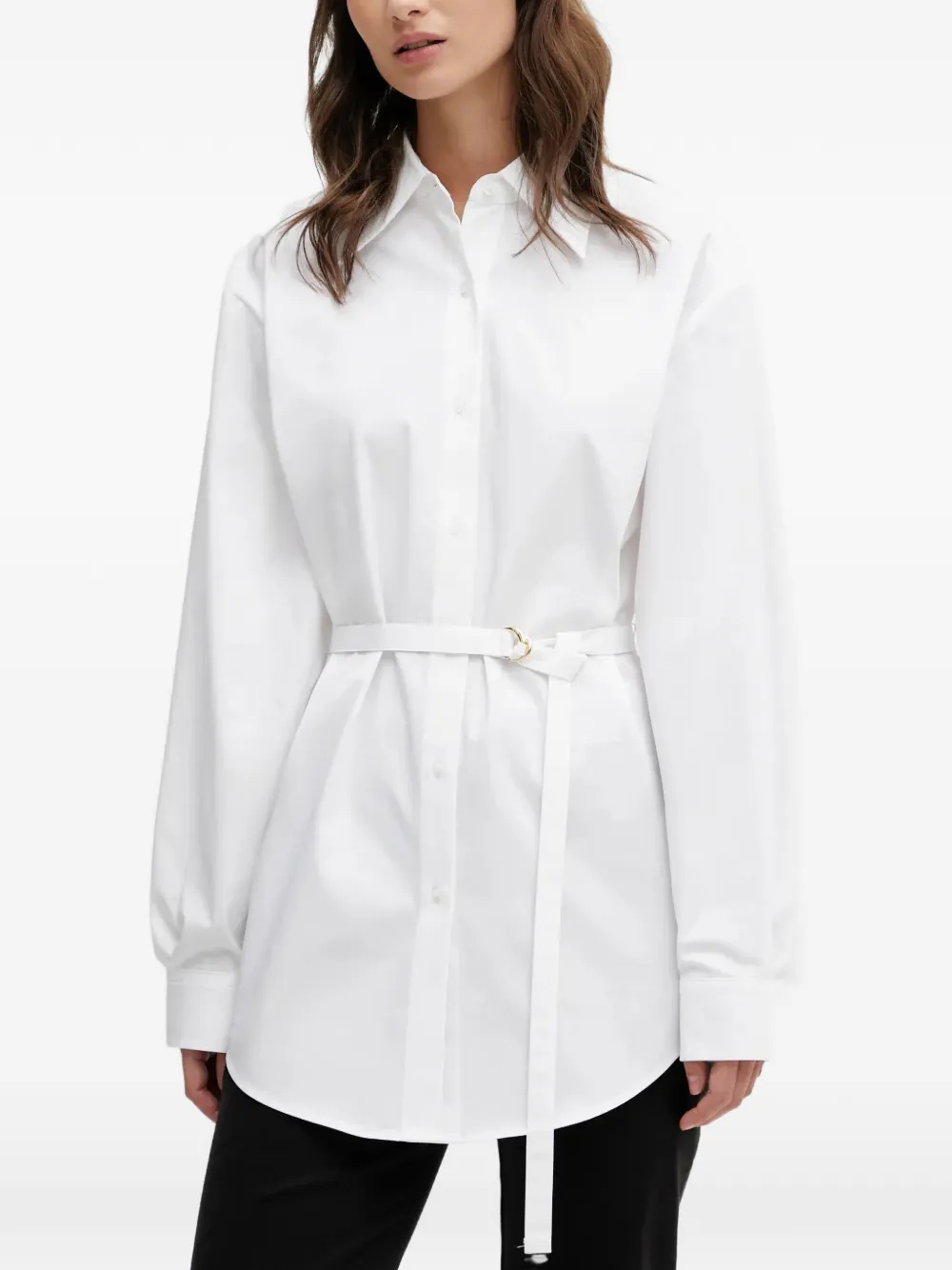 HUGO belted shirt - Bianco