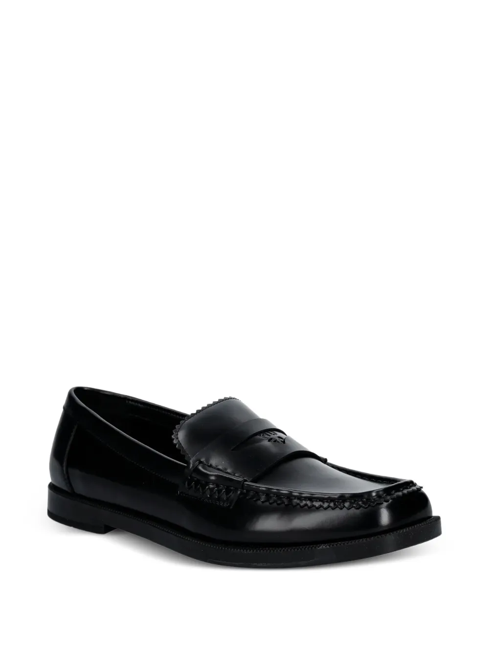 HUGO Liora leren loafers Zwart