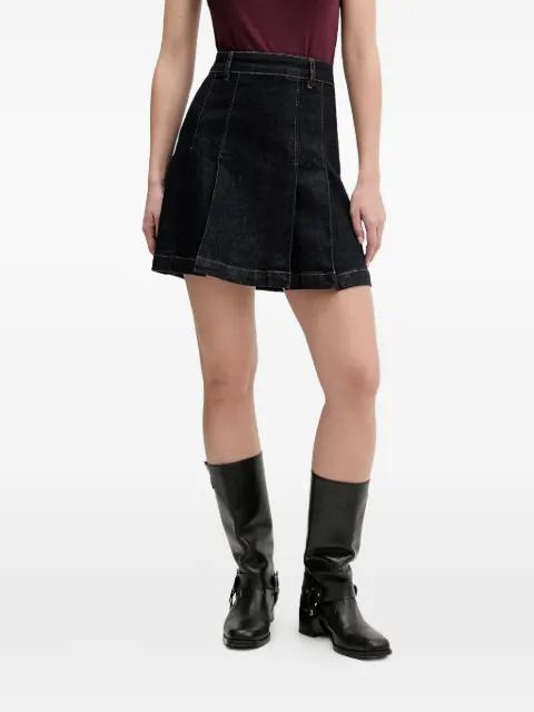 HUGO Gerelise pleated denim mini skirt