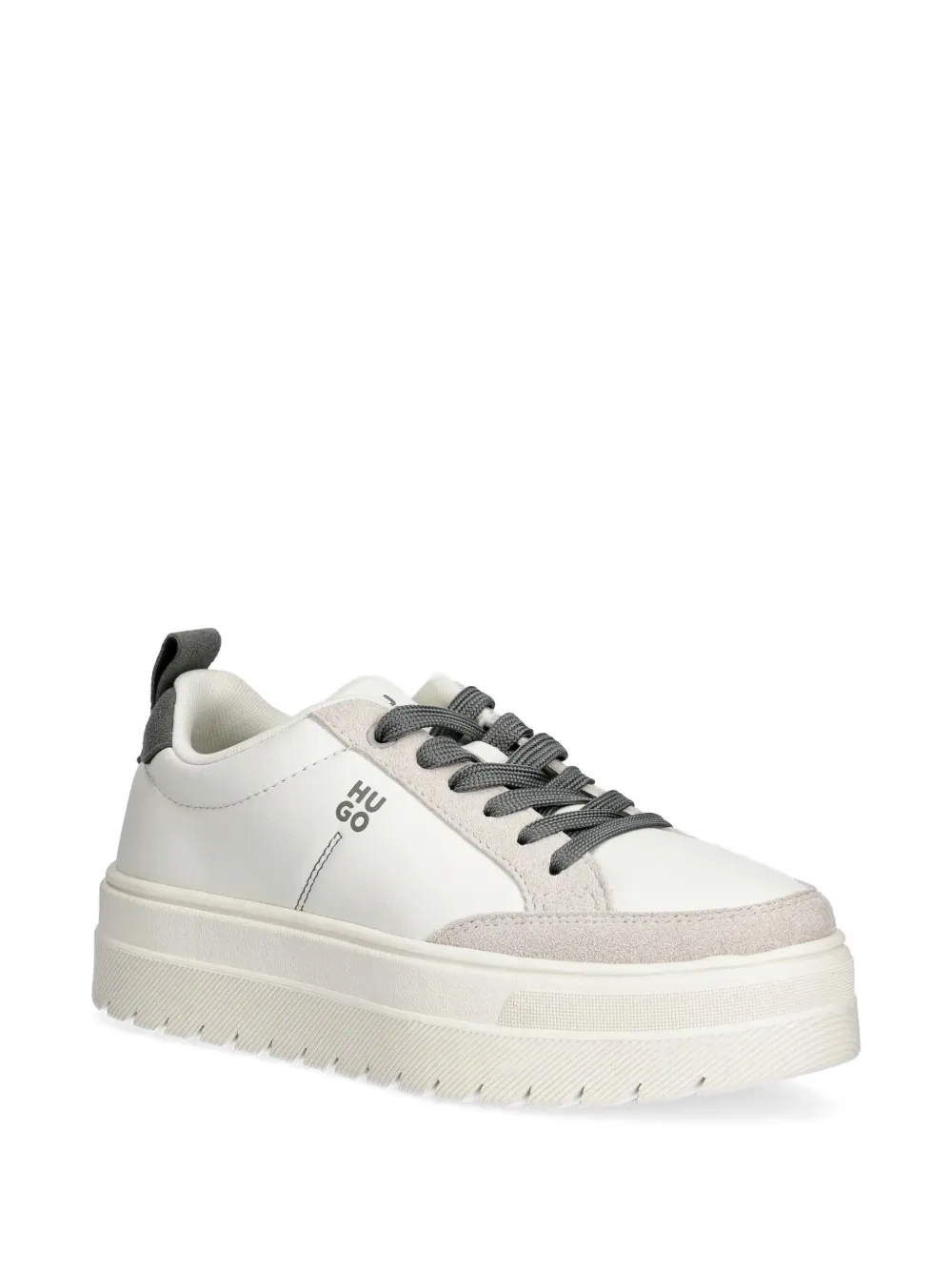 HUGO Lyssa sneakers met plateauzool Wit
