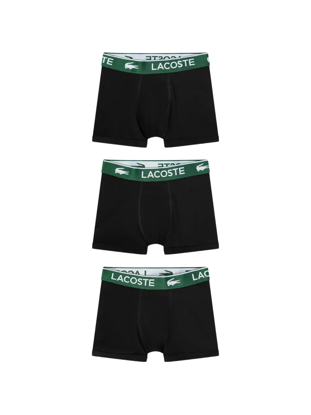 Lacoste Kids logo-print boxers (set of three) - Schwarz