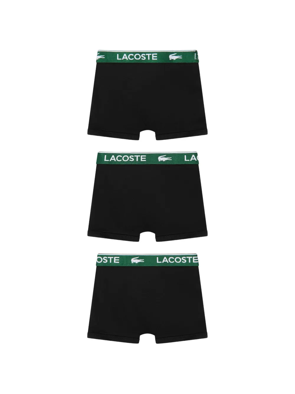  Lacoste Kids Logo-print Boxers (set Of Three) - Black 