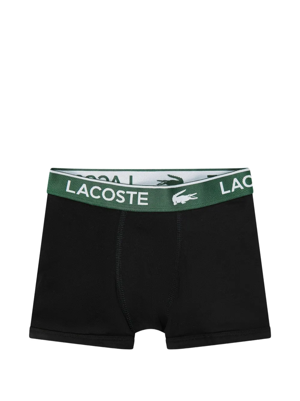 Lacoste Kids Drie boxershorts met logoprint Zwart