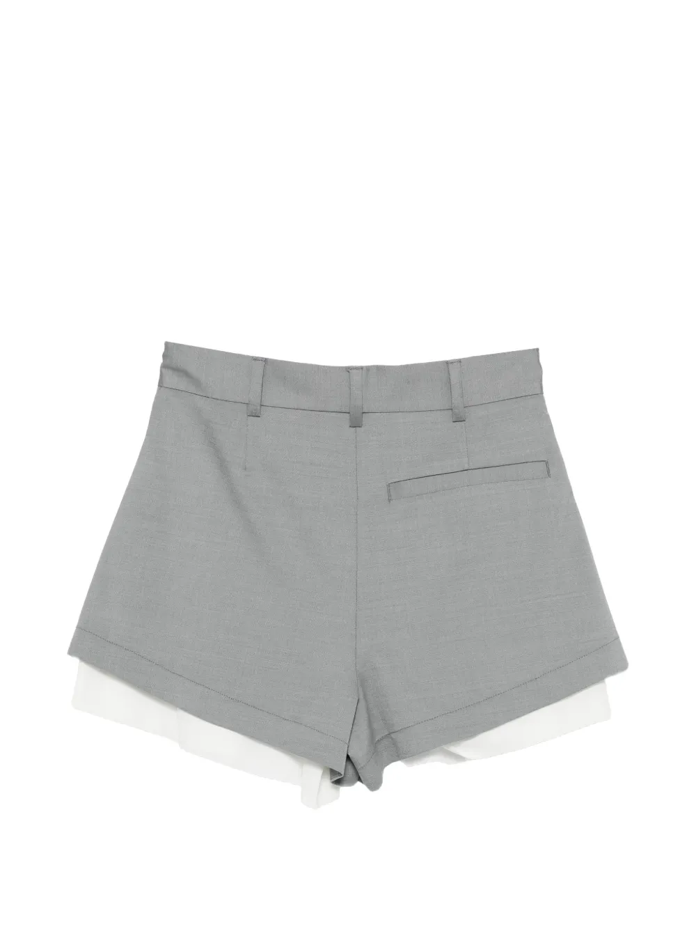  Tela Pleated Layered Shorts - Grey 