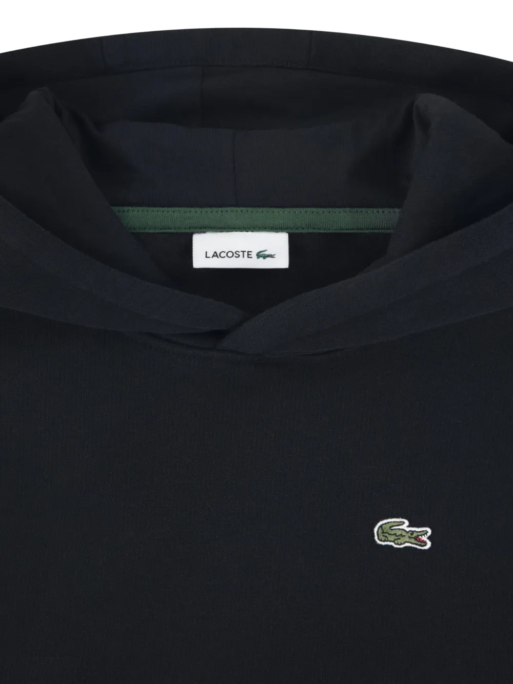  Lacoste Kids Logo Hooded Sweatshirt - Black 