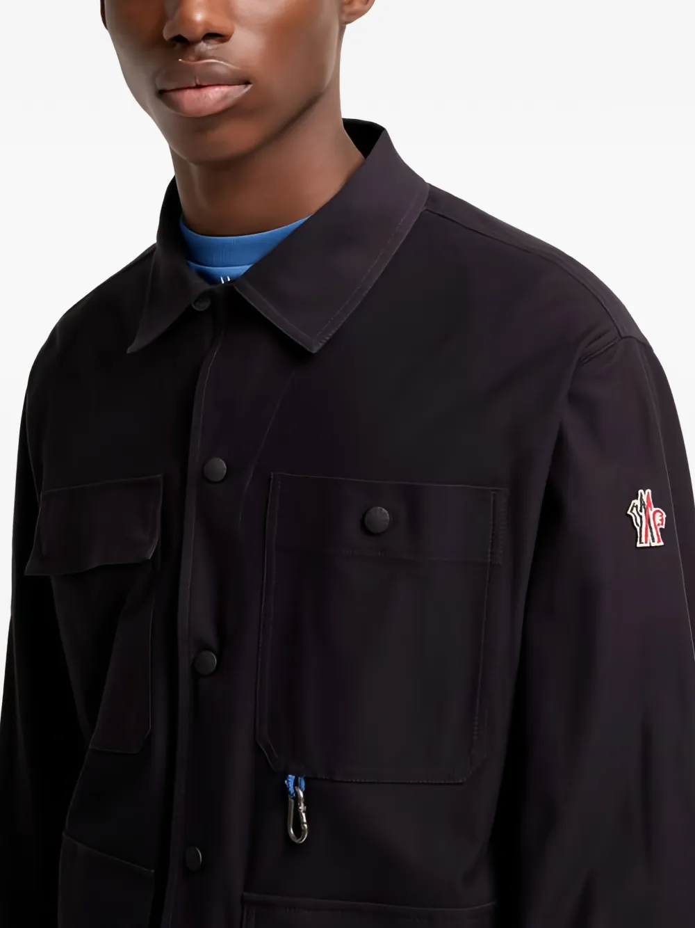 Moncler Grenoble Jack met zakdetail Blauw