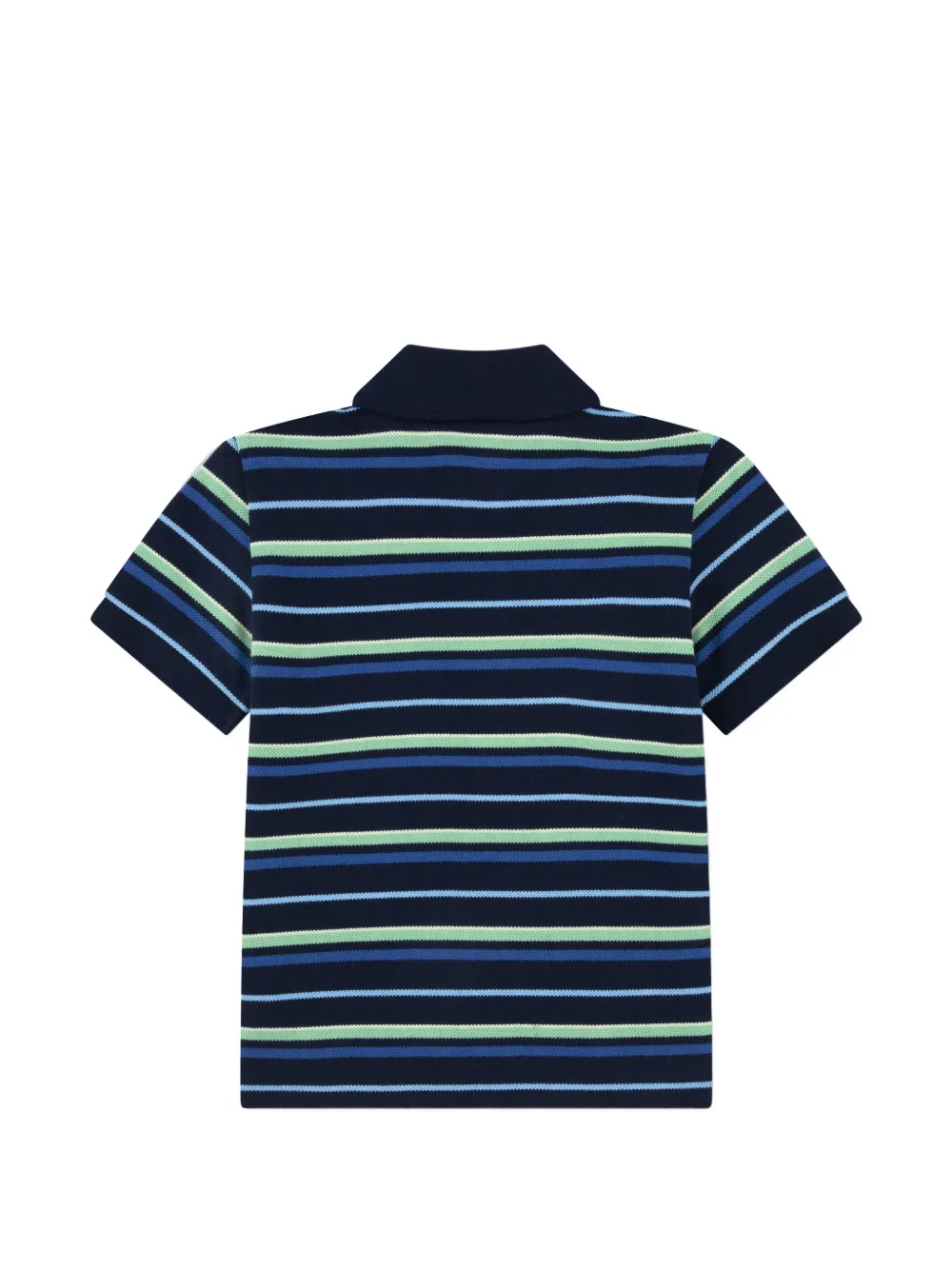 striped logo polo shirt