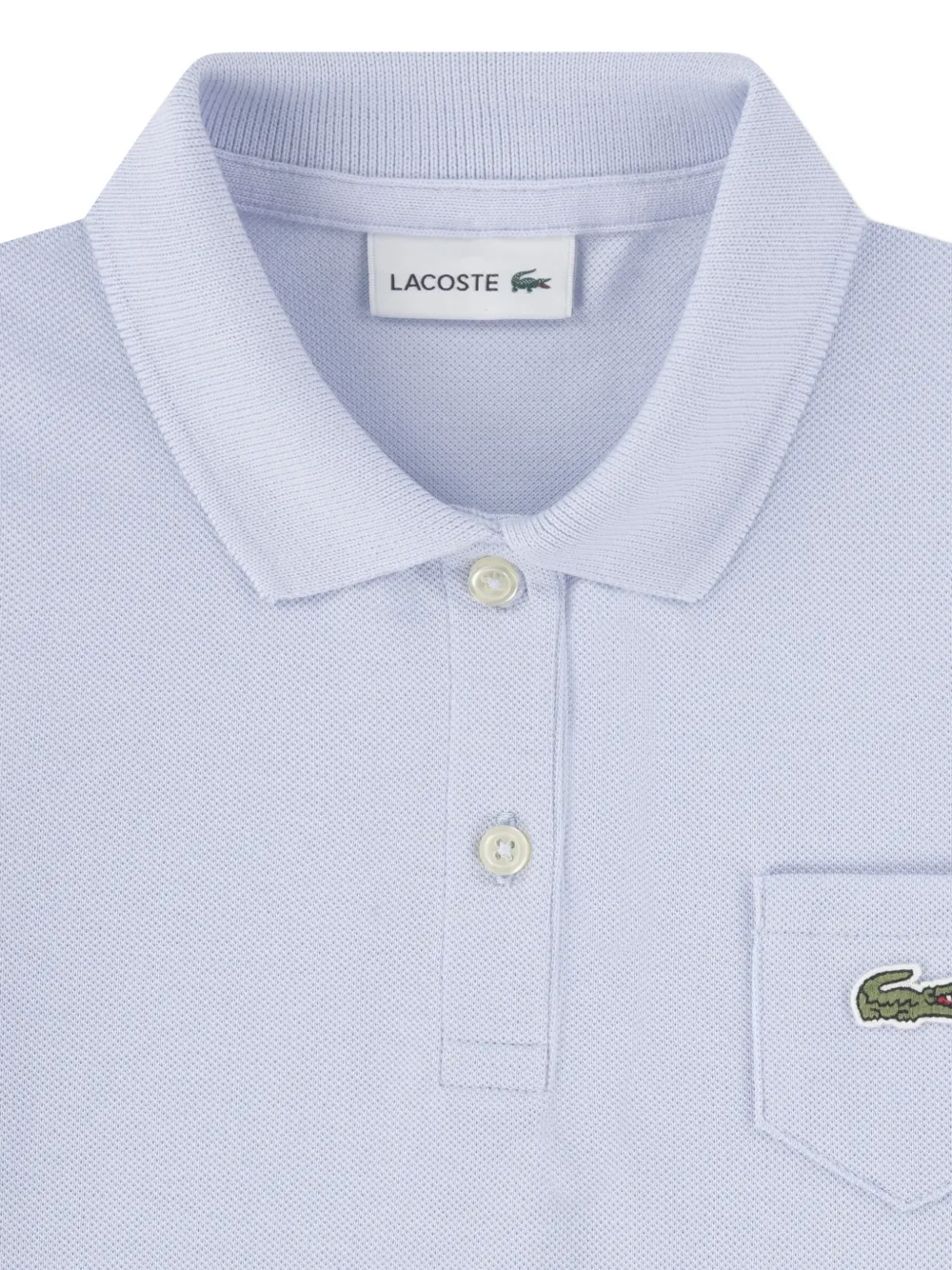 Lacoste Kids Jurk met zak met knoop Blauw