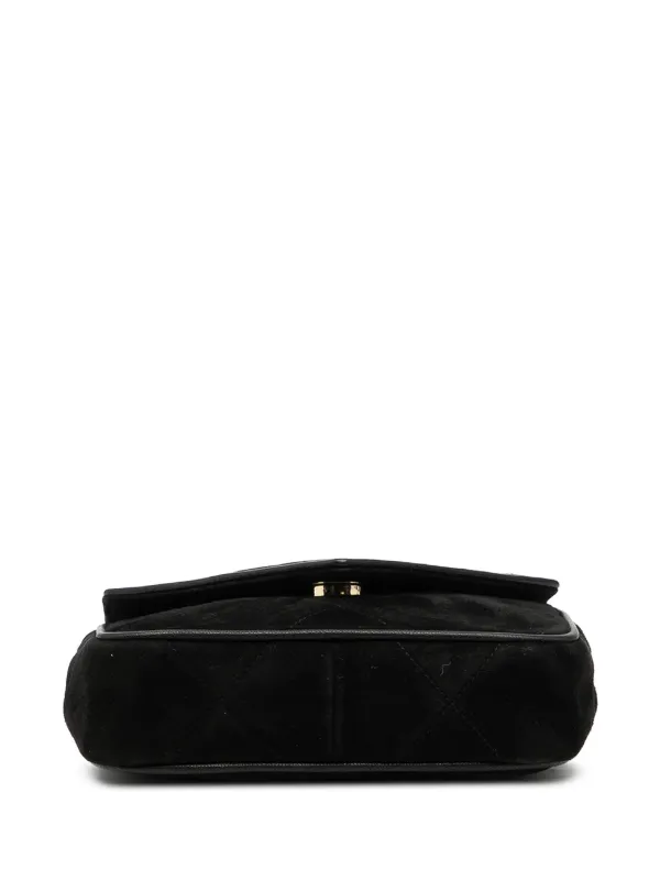 CHANEL Pre-Owned 1989-1991 ココマーク スエード タッセル ショルダー 