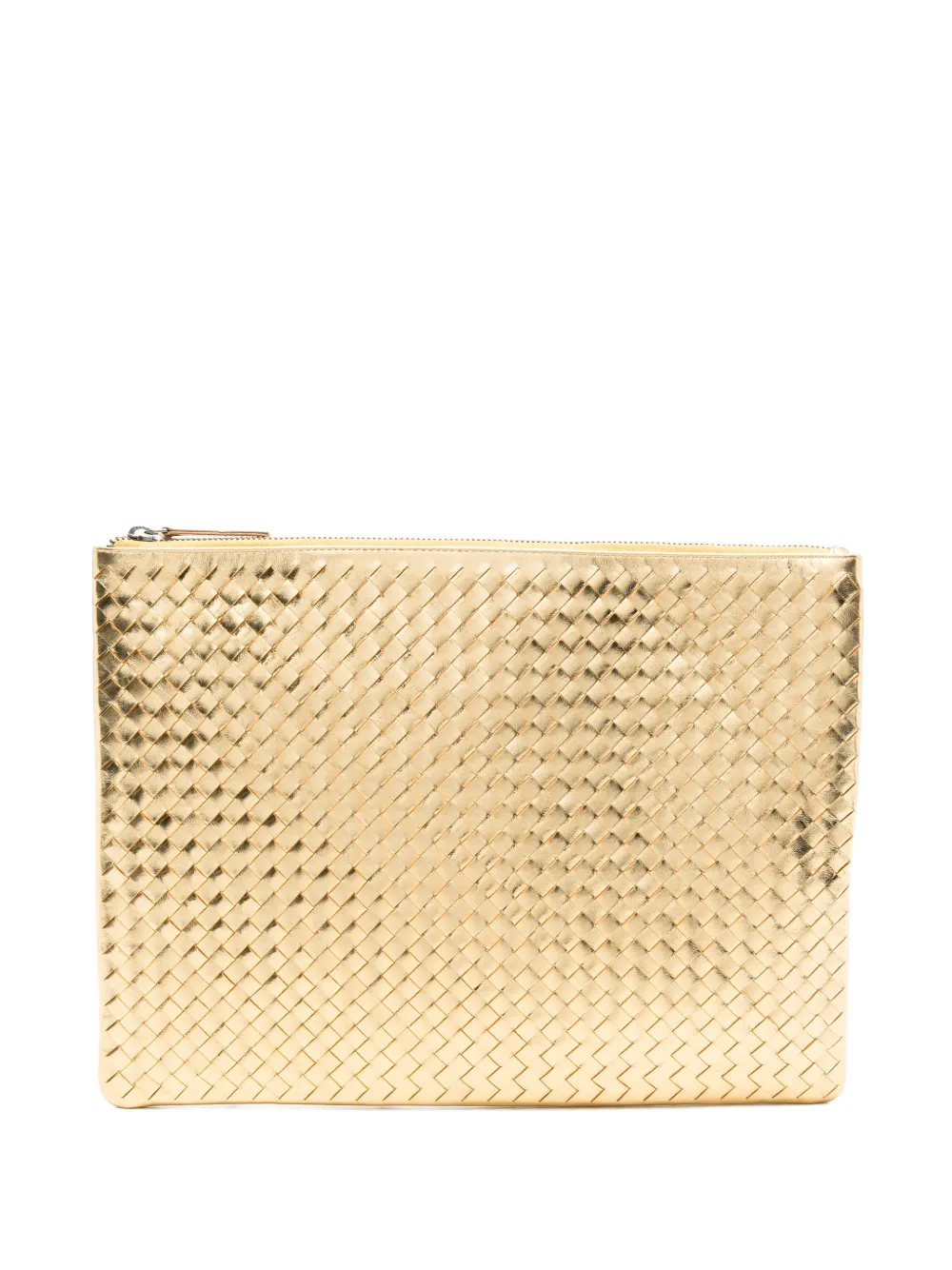 DRAGON DIFFUSION Clutch con design intrecciato A4 - Oro