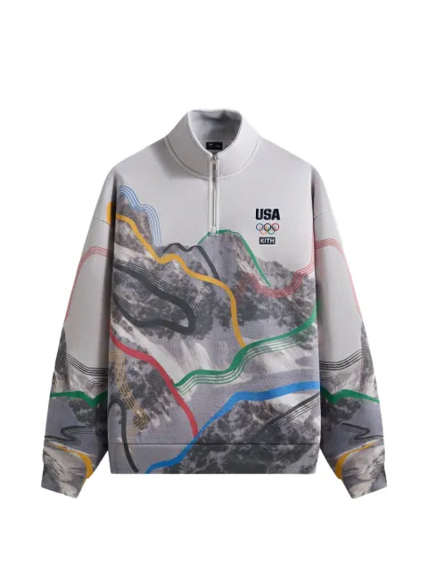 KITH Team USA quarter zip mountain sweatshirt
