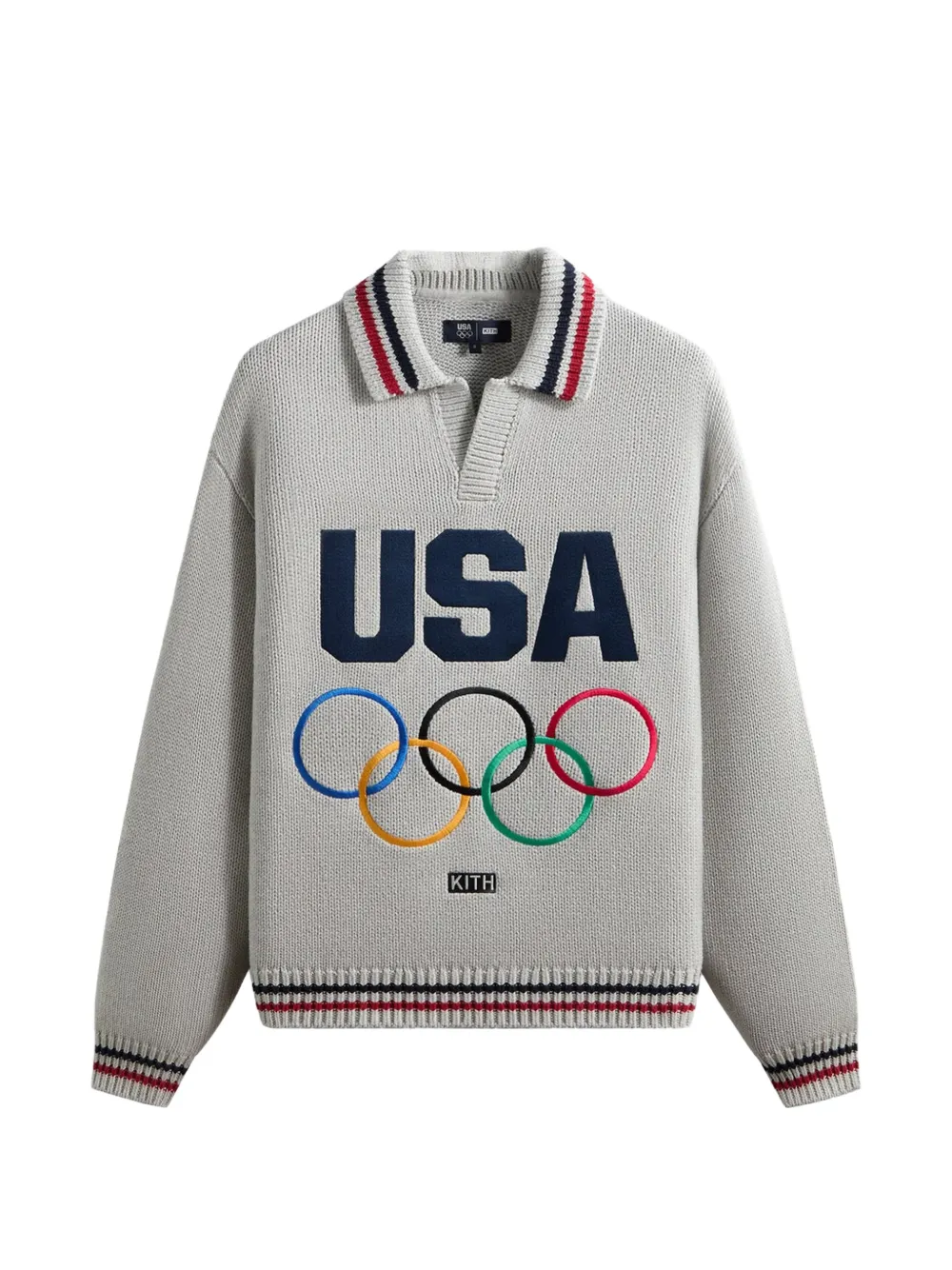 KITH Team USA rugby olympics graphic sweater - Grau
