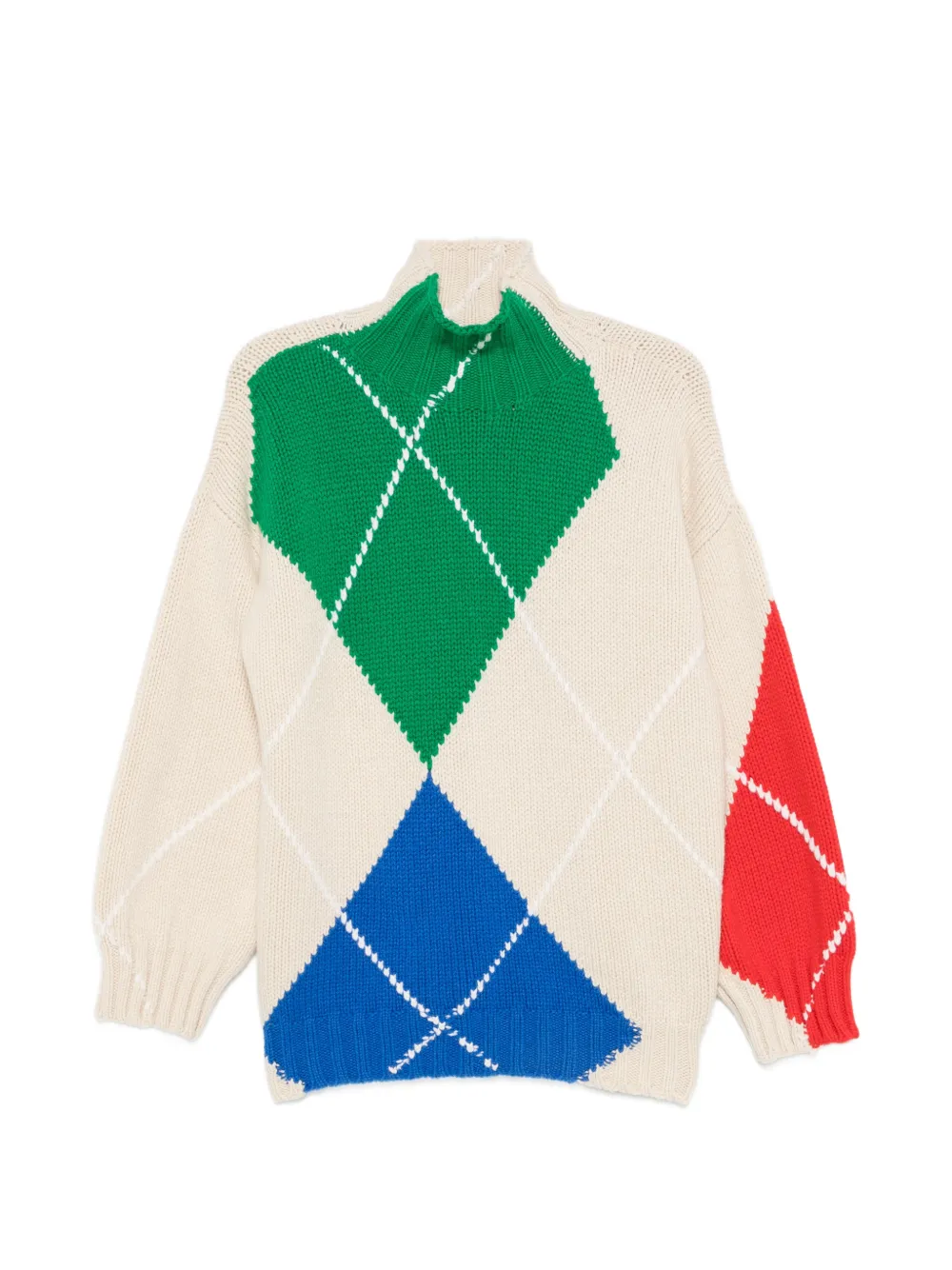 JW Anderson x Pringle argyle-knit high-neck sweater - Nude