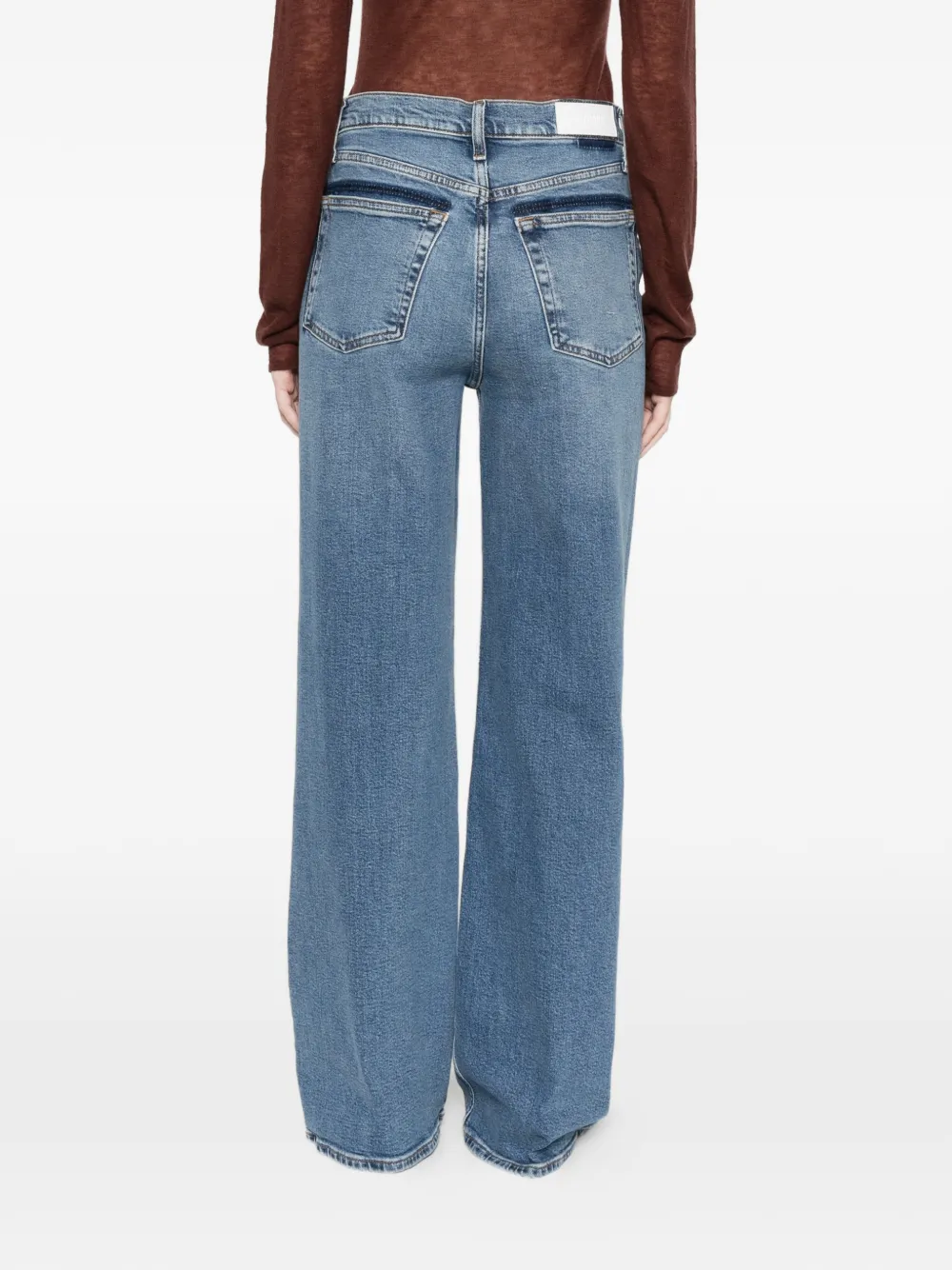 RE DONE Jeans met riemlussen Blauw