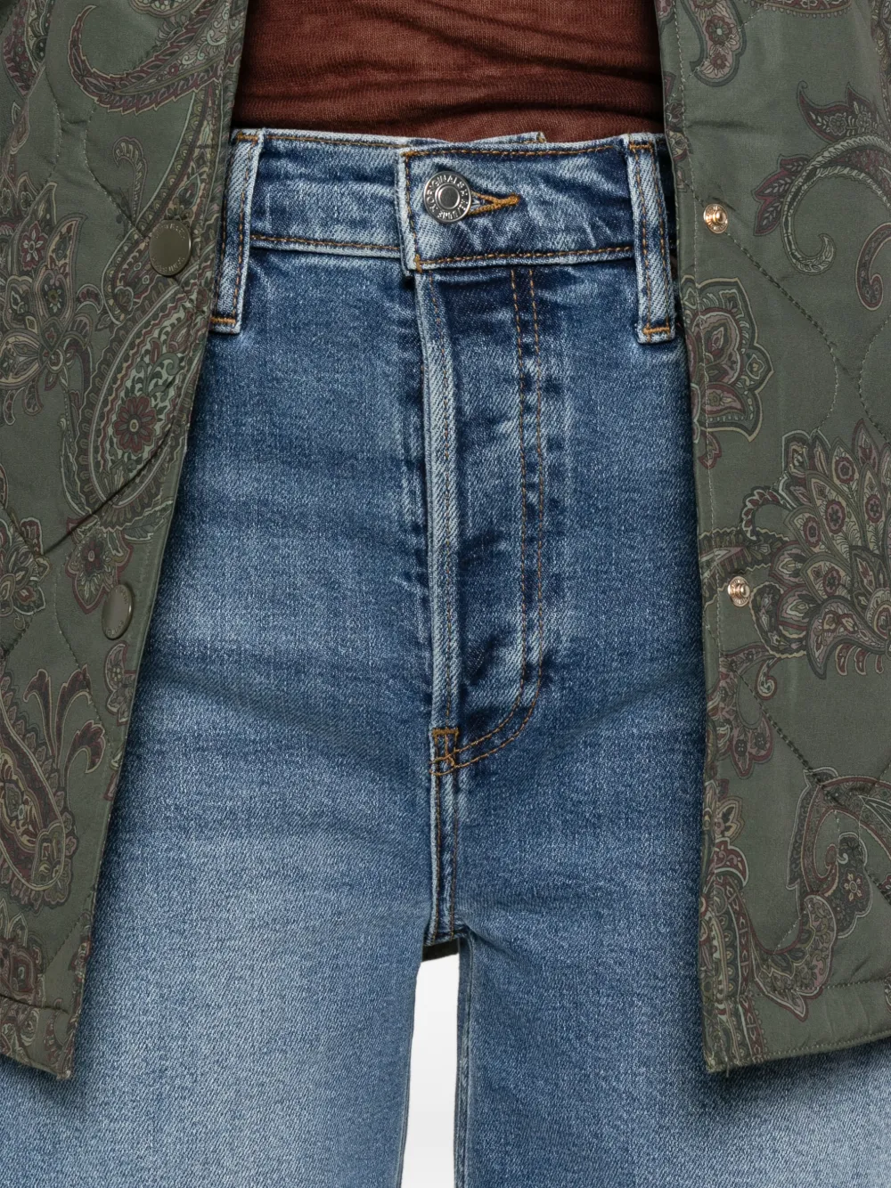 RE DONE Jeans met riemlussen Blauw