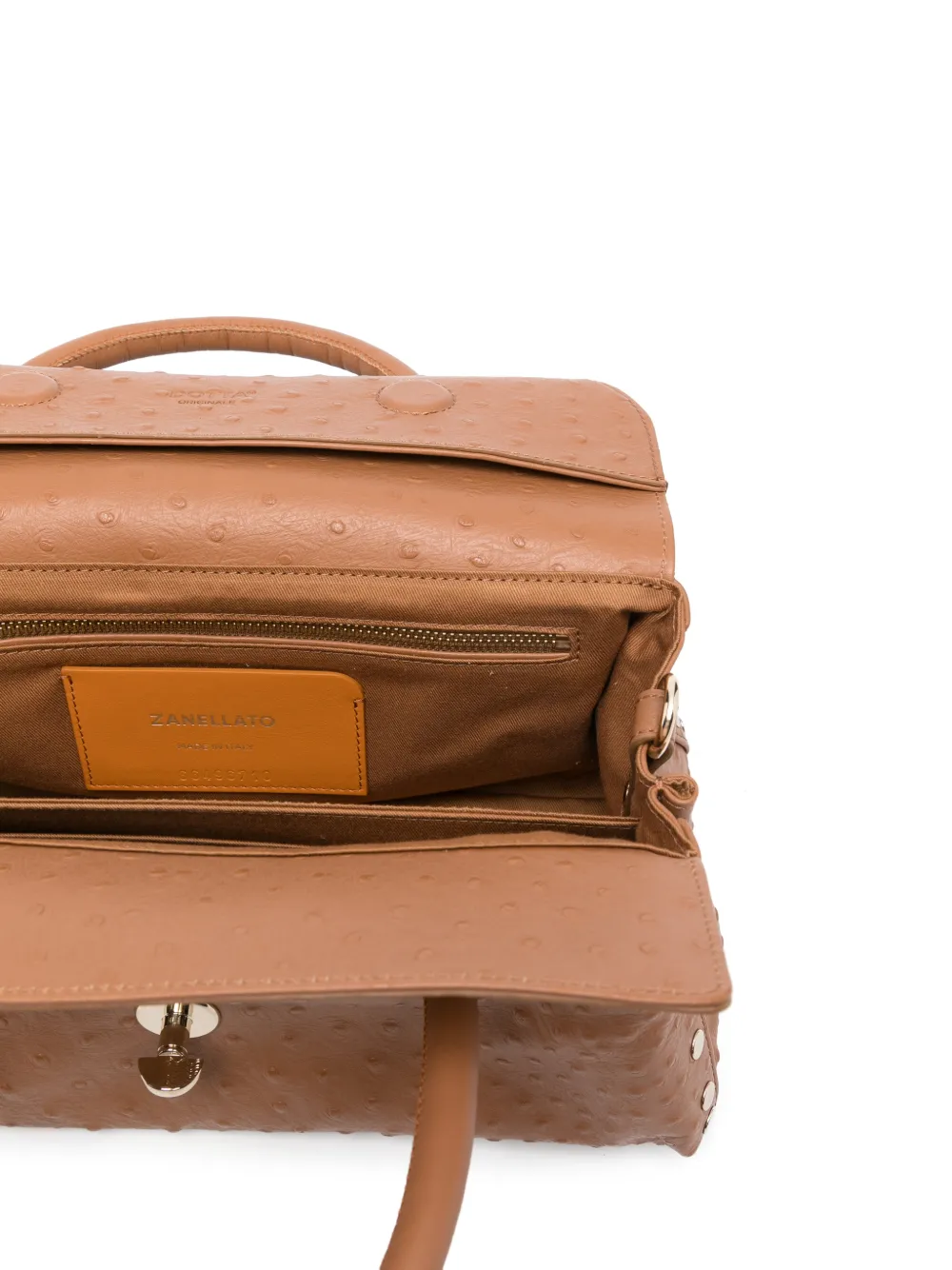 Zanellato Dotta kleine shopper met studs Bruin