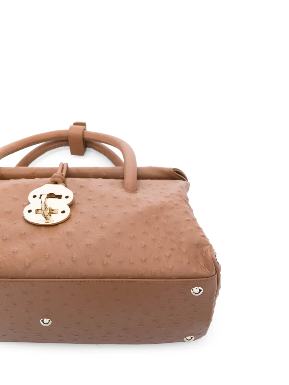 Zanellato Dotta kleine shopper met studs Bruin