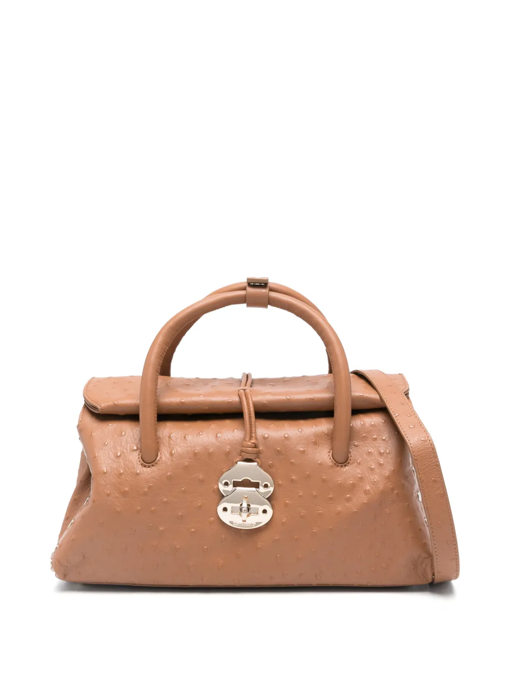 Zanellato small Dotta studded tote bag - Marrone
