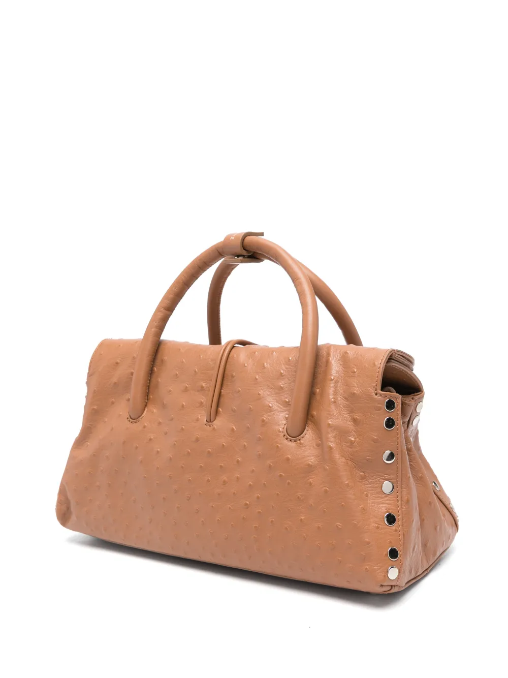 Zanellato Dotta kleine shopper met studs Bruin