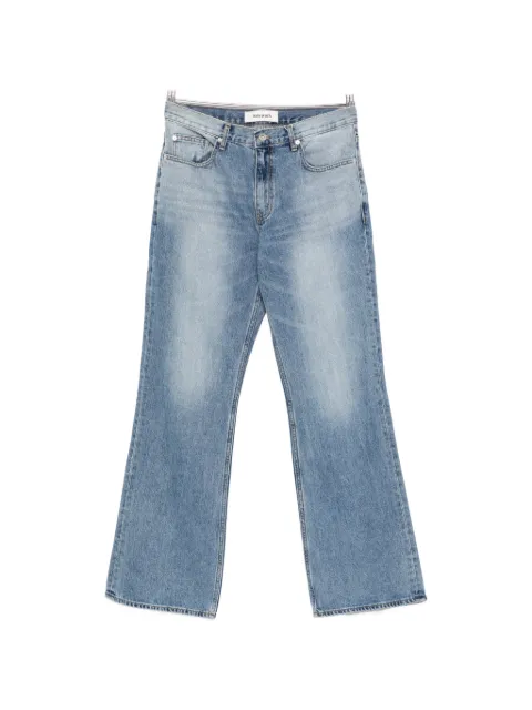 TONYWACK cotton faded wide- leg jeans