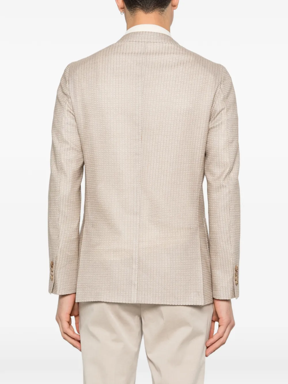 Lardini Blazer met knopen met patroon Beige