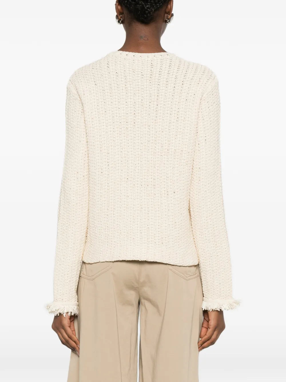 Emporio Armani Jack met gerafelde zak Beige
