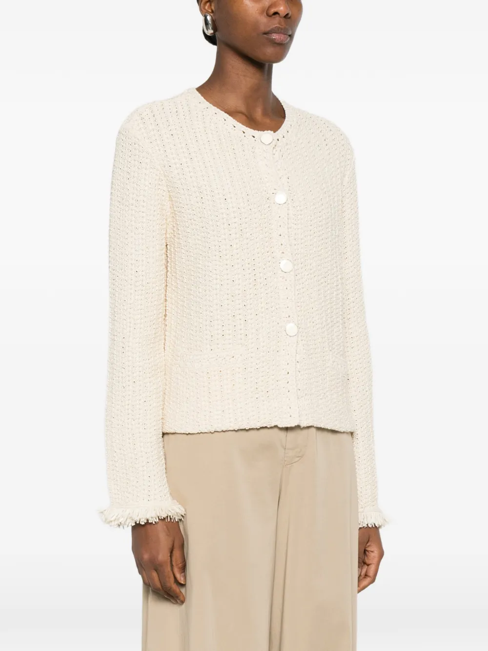  Emporio Armani Frayed Pocket Jacket - Neutrals 