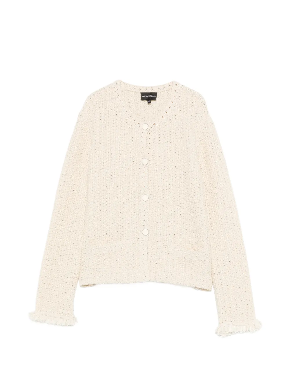 Emporio Armani fringed cardigan - Neutrals