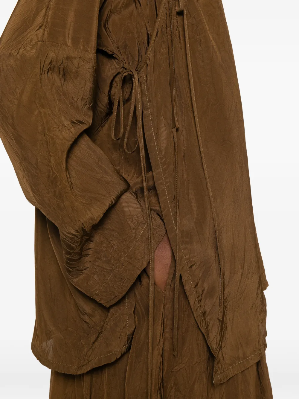 Uma Wang Shirt met strikdetail Bruin