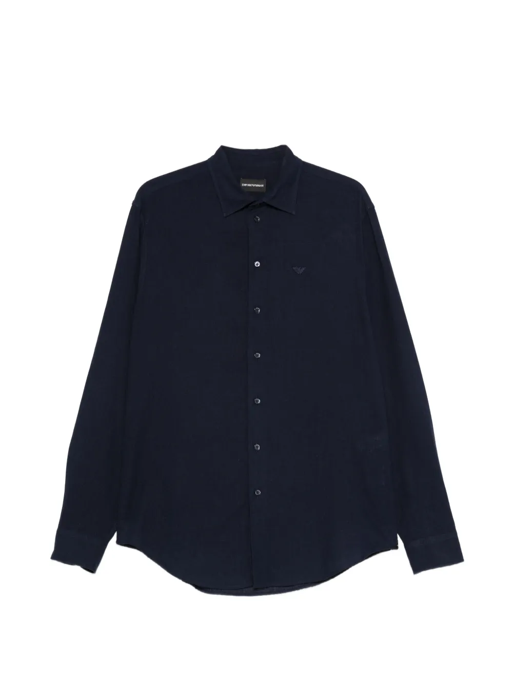 Emporio Armani chest-logo button-fastening shirt - Blu
