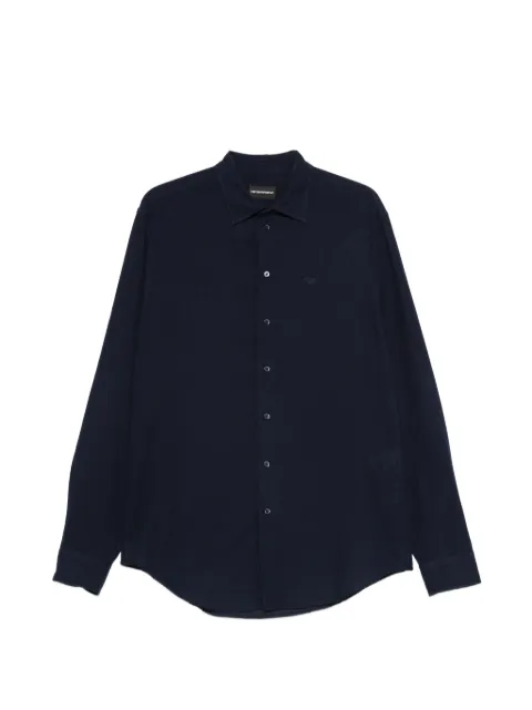 Emporio Armani chest-logo button-fastening shirt