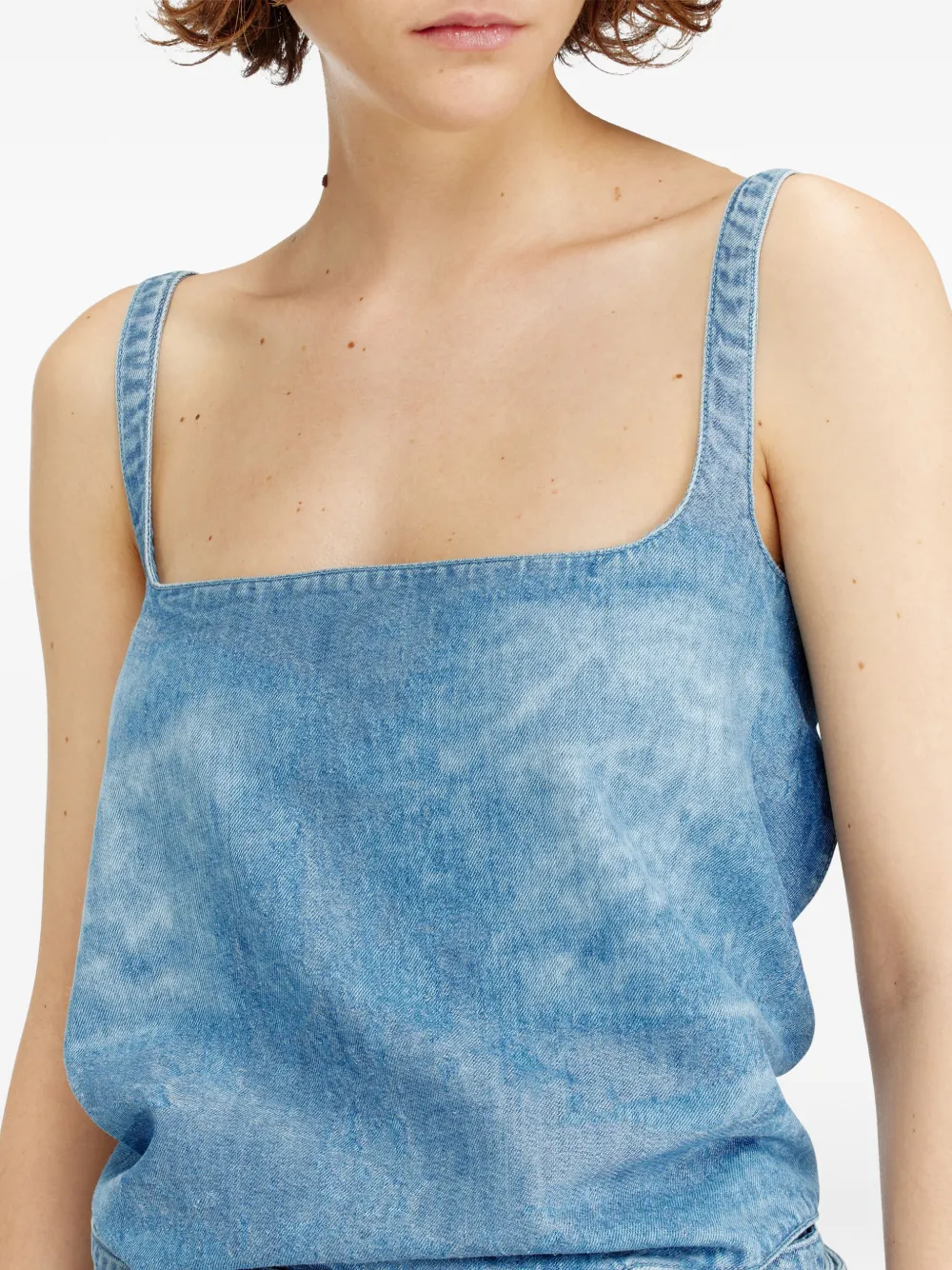Diesel Top met vierkante hals Blauw