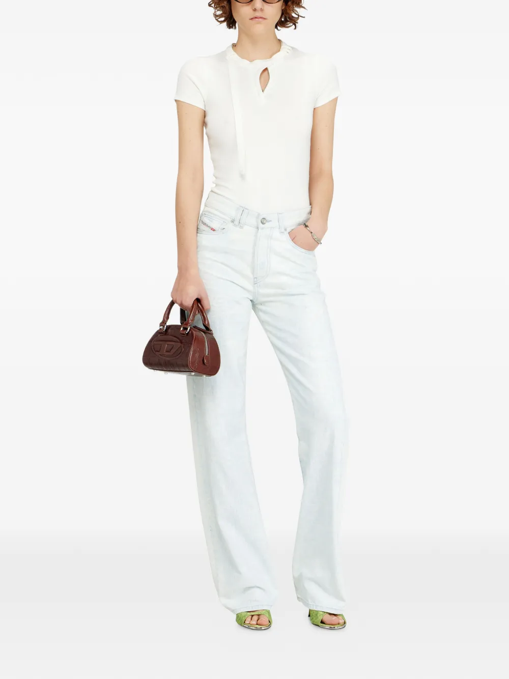 Diesel Doorzichtige jeans Blauw