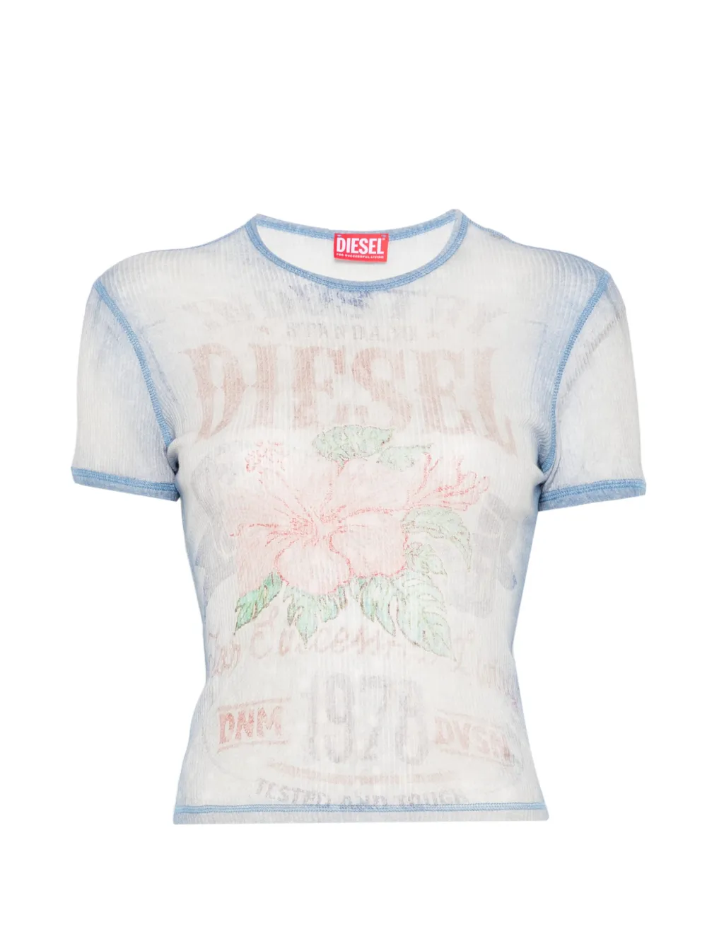 Diesel floral-print T-shirt - Bianco
