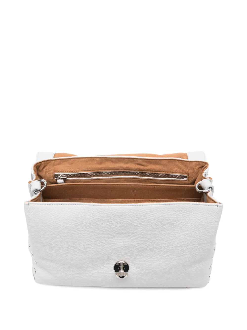 Zanellato Kleine Postina leren shopper verfraaid met studs Grijs