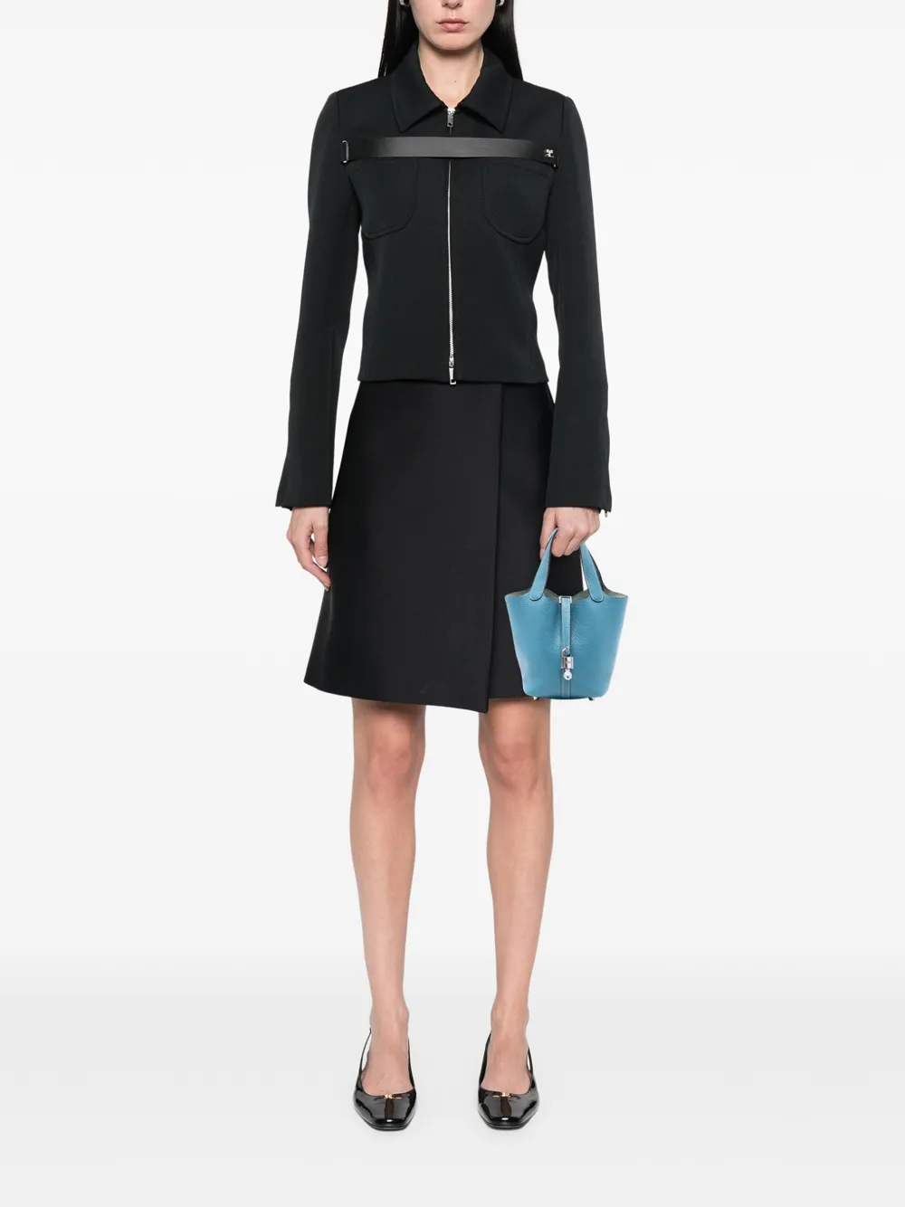  Hermès Pre-owned 2014 Clemence Picotin Lock 18 Handbag - Blue 