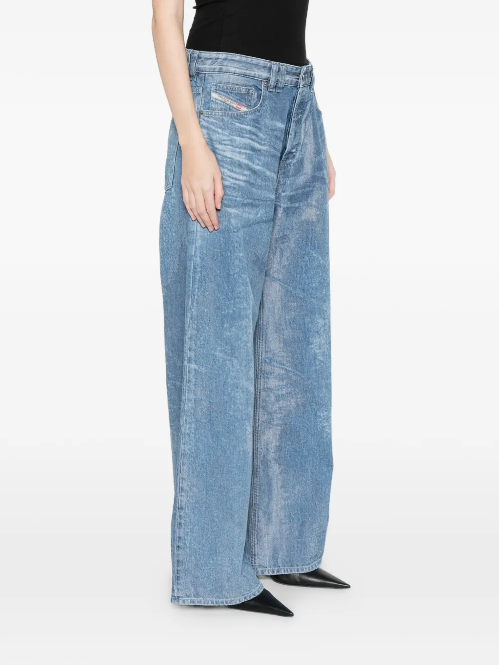  Diesel Logo Patch Clear Jeans - Blue 