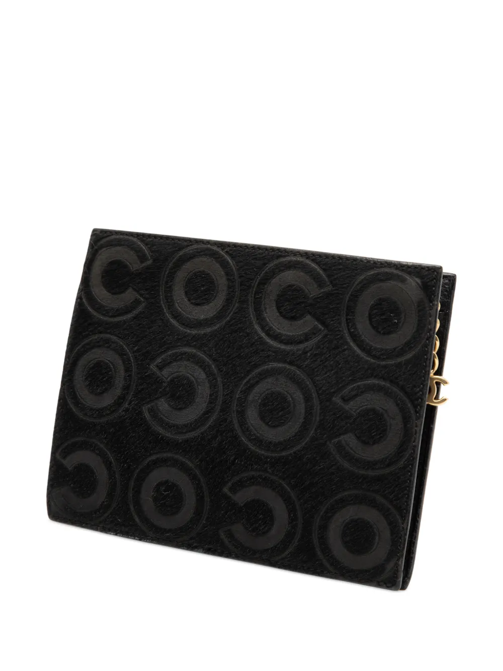 Chanel Pre-owned 2000-2002 Coco Pony Hair Clutch Bag in Black, view 3