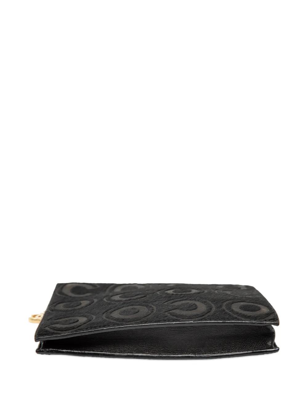 Chanel Pre-owned 2000-2002 Coco Pony Hair Clutch Bag in Black, view 4