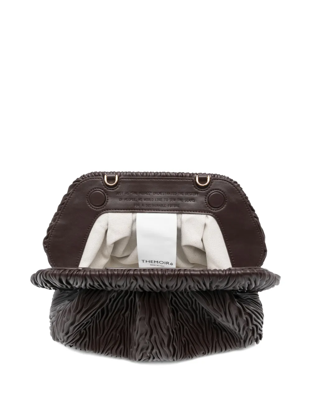Themoirè Bios medium clutch Bruin