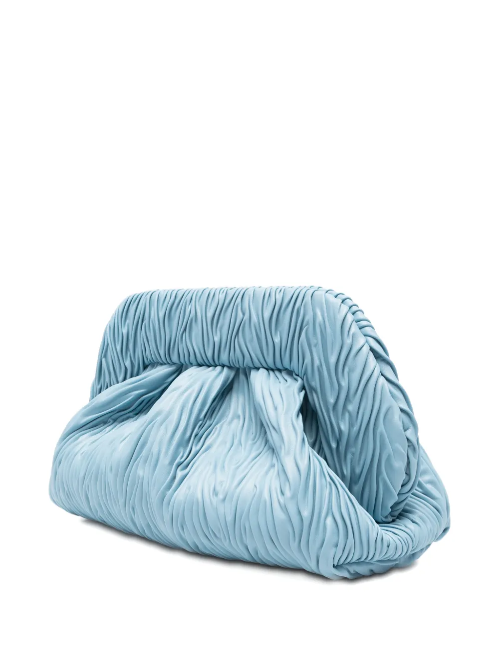 Themoirè Bios geplooide medium clutch Blauw