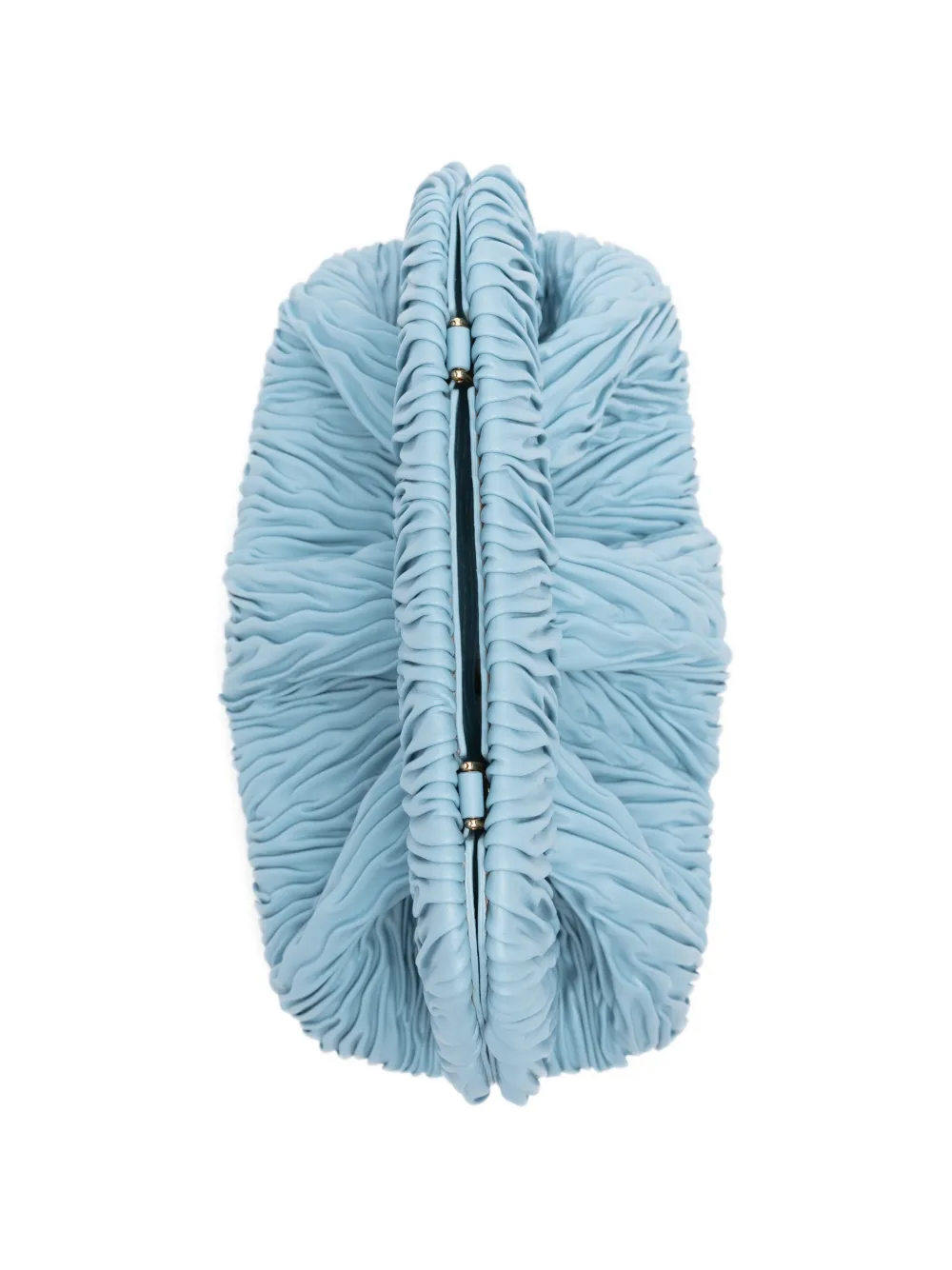 Themoirè Bios geplooide medium clutch Blauw