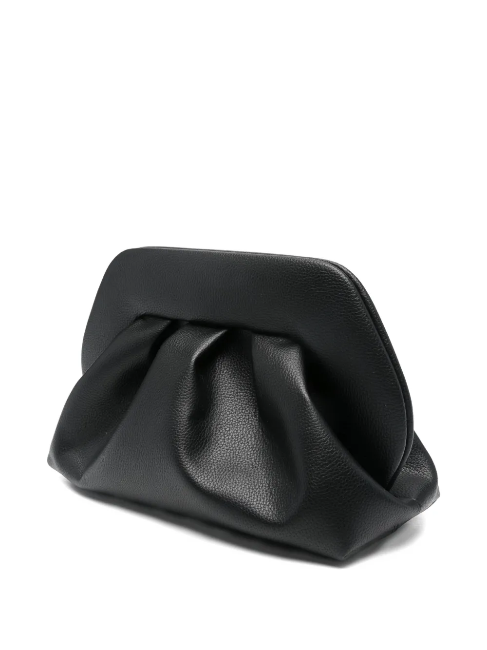  Themoirè Medium Bios Clutch Bag - Black 