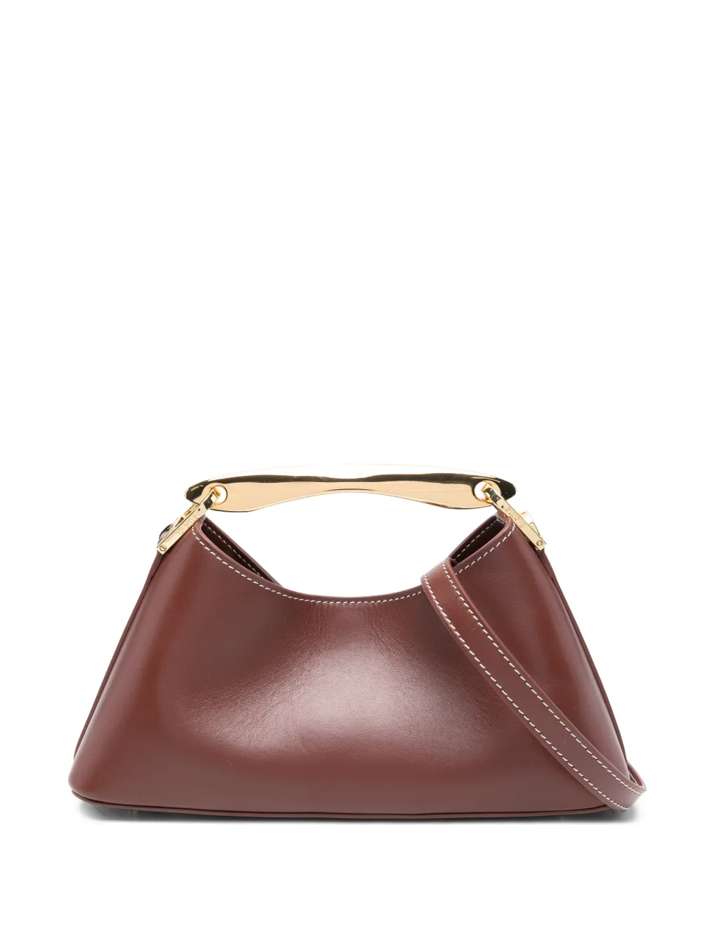 Elleme mini Boomerang tote bag - Marrone